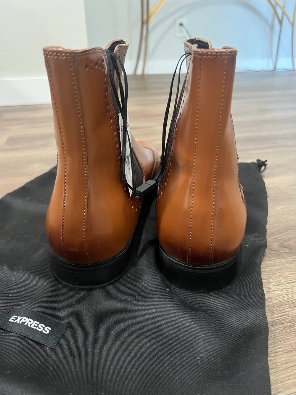 Express Men’s Brown Leather Chukka Chelsea Boots
